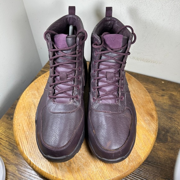 Nike Manoa Leather Night Maroon Mens 11 Leather Boots 916816-601 Burgundy main image 5